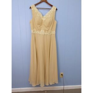 Elegant Beige Dress with Jacket Formal Party Special Occasion 16W‎ / #9225